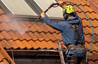 Démoussage et hydrofuge de toiture au Vigen