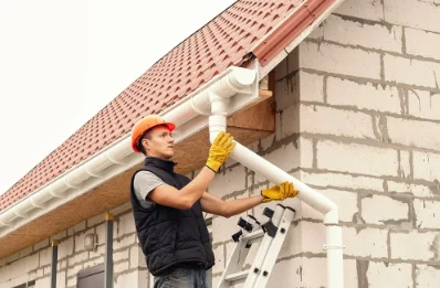 Pose et remplacement de gouttières au Vigen